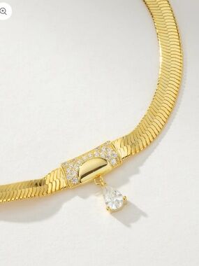 NWT- Uncommon James Gold Ritz Herringbone Chain Necklace